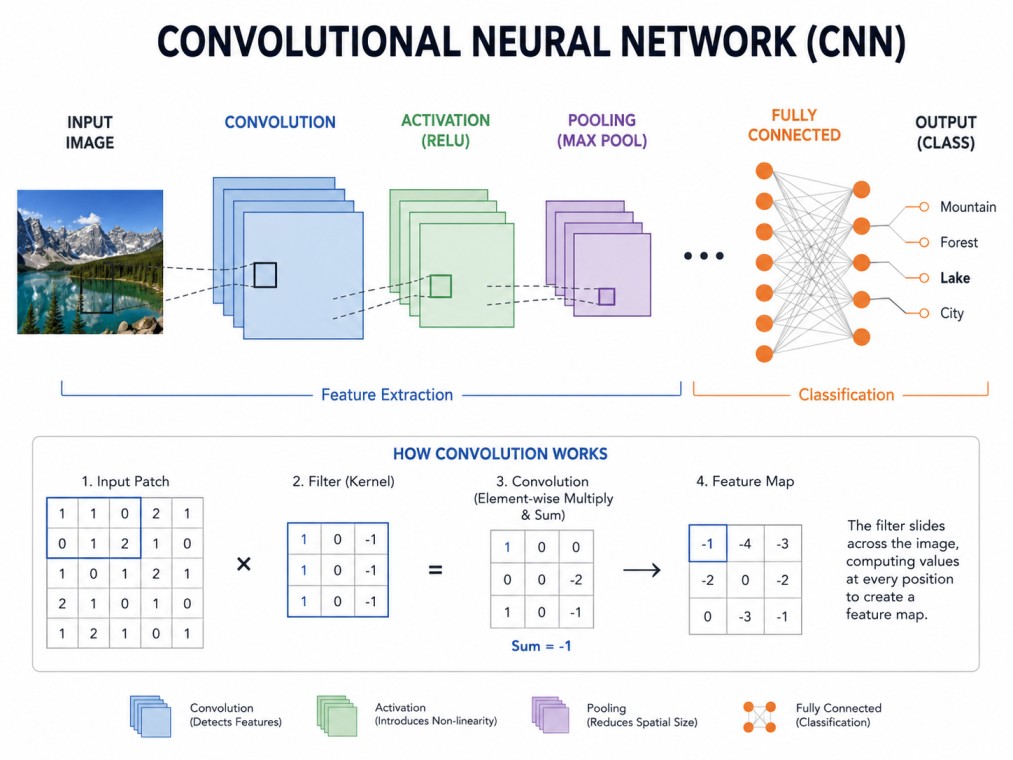 Infographic showing how LangChain Community powers modern AI applications through integrations such as document loaders, vector stores, search tools, databases, chat models, embeddings, and retrieval systems. The visual maps a complete RAG workflow from d